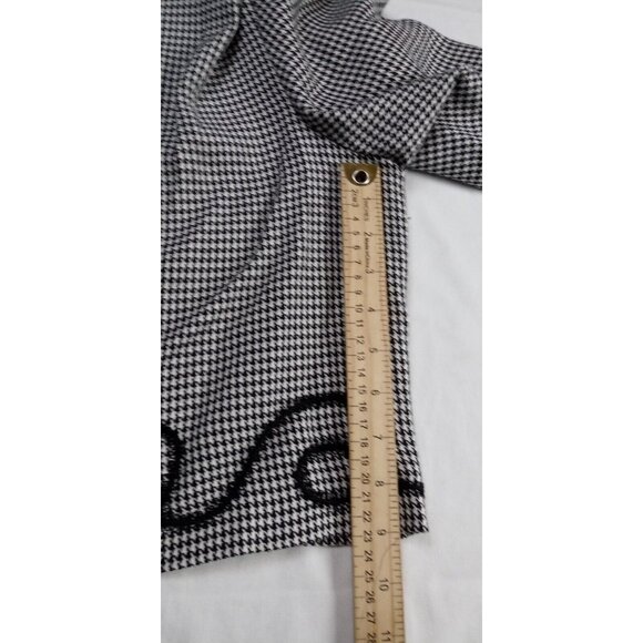 Positive Attitude Womens Plaid Black Short Sleeve Button Back Jacket Top Size 22 - Picture 14 of 14